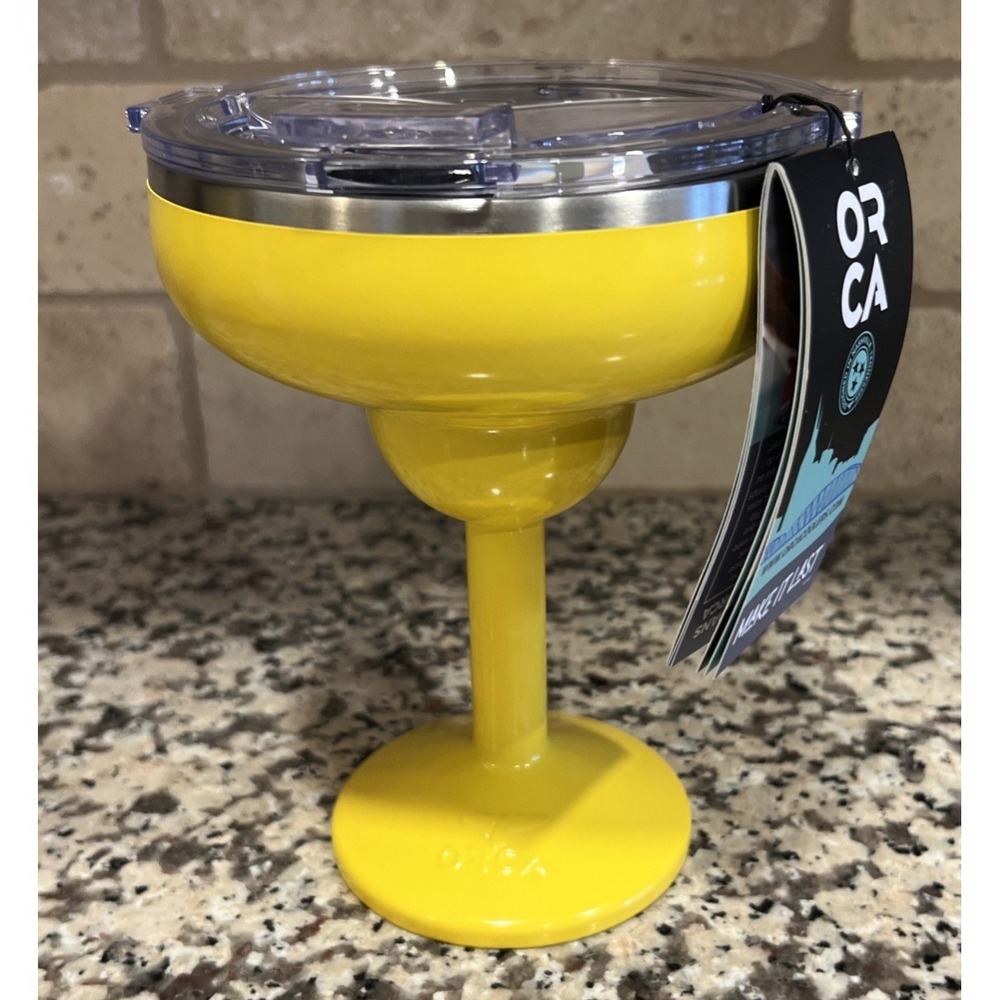 NEW ORCA Rita Lid Tumbler Margarita Persimmon Yellow‎ Stainless Steel Insulated